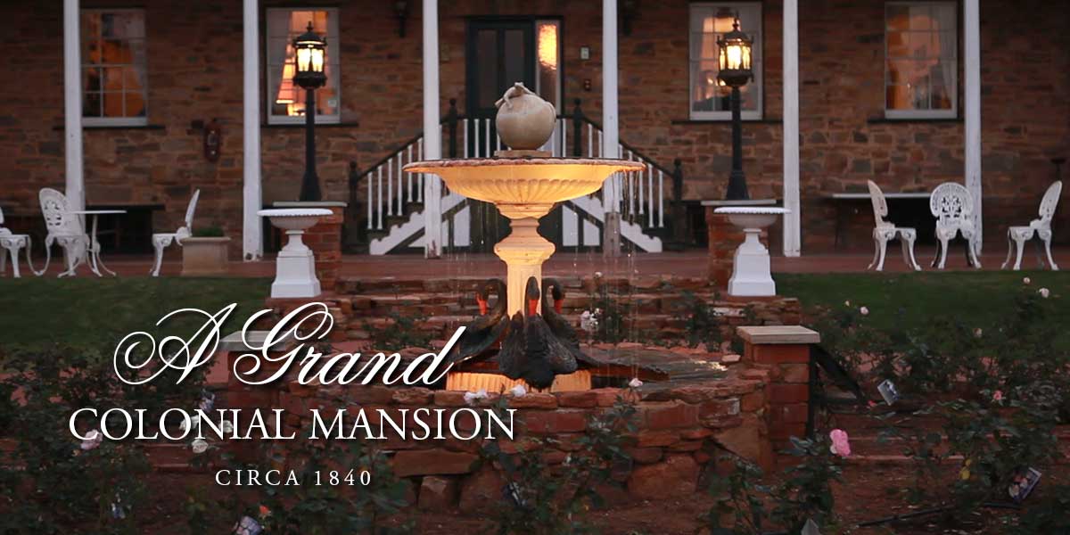 Grand colonial mansion front view